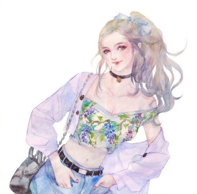 夜幕下女生独自站立，街灯拉长身影，空气中弥漫着静谧的哀愁