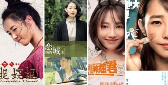 2011-2015年白百何主演电影票房走势与同期同类题材电影的市场占比图表